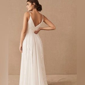 BHLDN Bonaire V-Neck Embroidered Wedding Gown